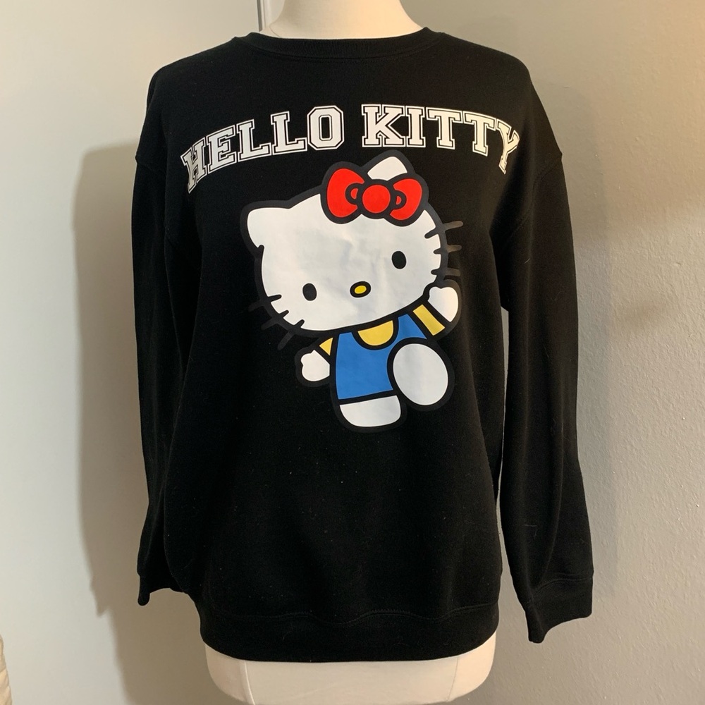 Sanrio Hello Kitty Hybrid Apparel Black Crewneck Sweatshirt M Cute Pastel Goth